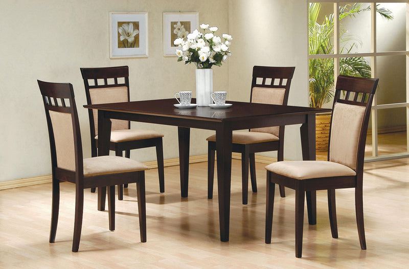 Gabriel 5-piece Rectangular 59-inch Dining SetA Cappuccino
