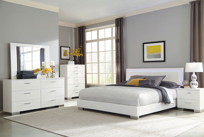Felicity Panel Bed with LED Lighting