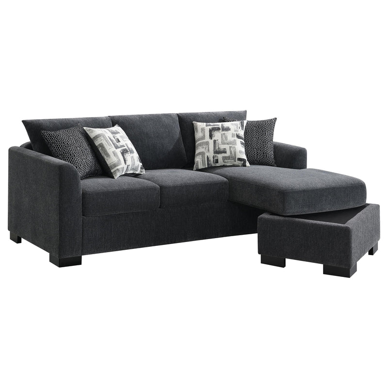 Storey Upholstered Sleeper Sectional Chaise Sofa