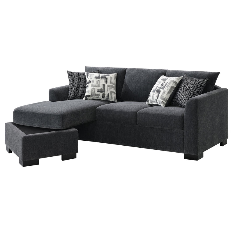 Storey Upholstered Sleeper Sectional Chaise Sofa