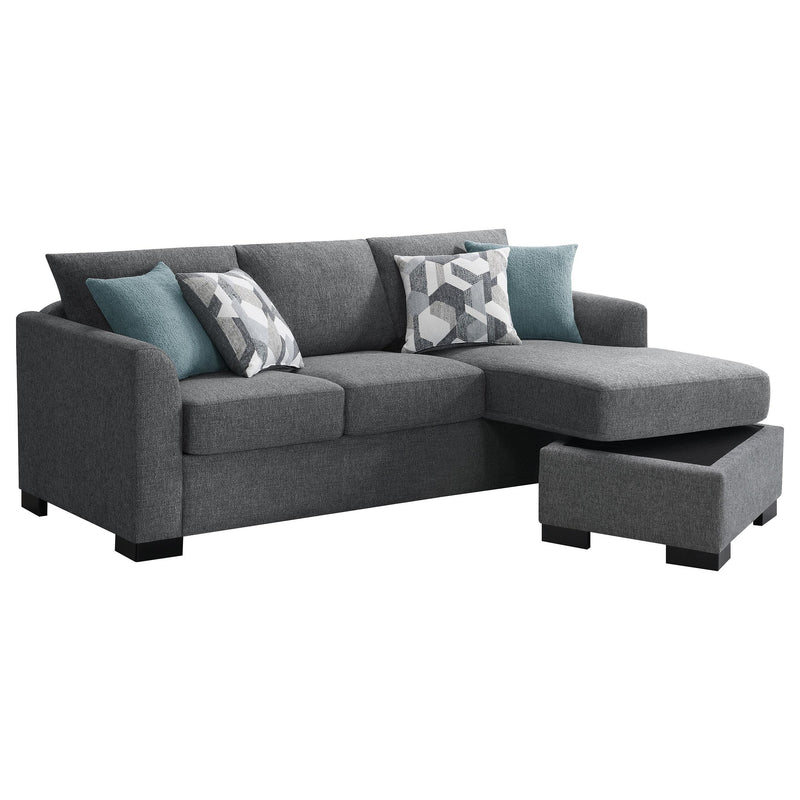 Storey Upholstered Sleeper Sectional Chaise Sofa