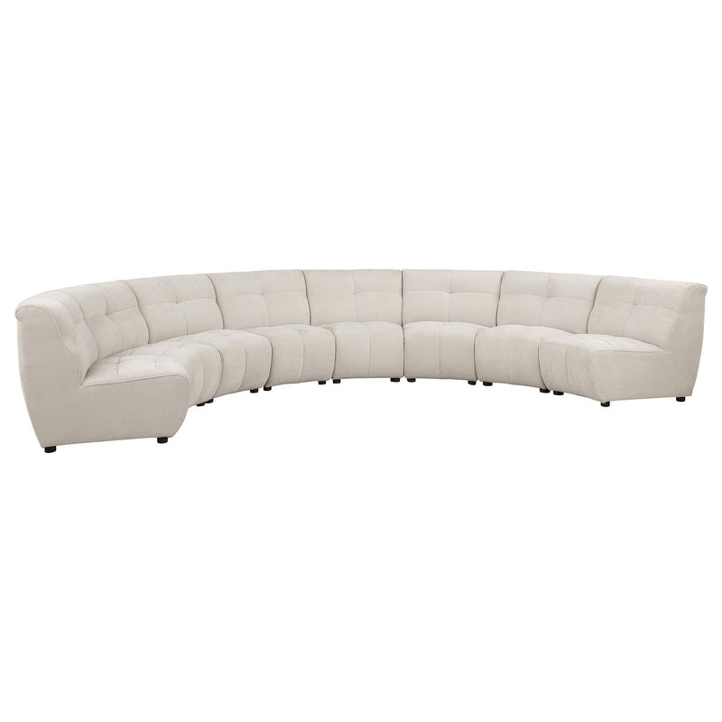 Charlotte Upholstered Modular Sectional Sofa Ivory