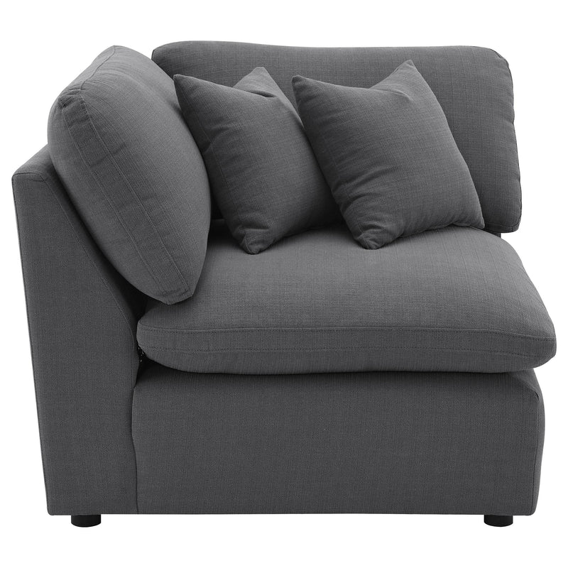 Hobson Upholstered Corner Charcoal
