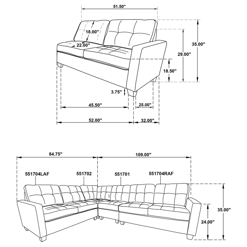 Georgina Modular Sectionals Upholstered