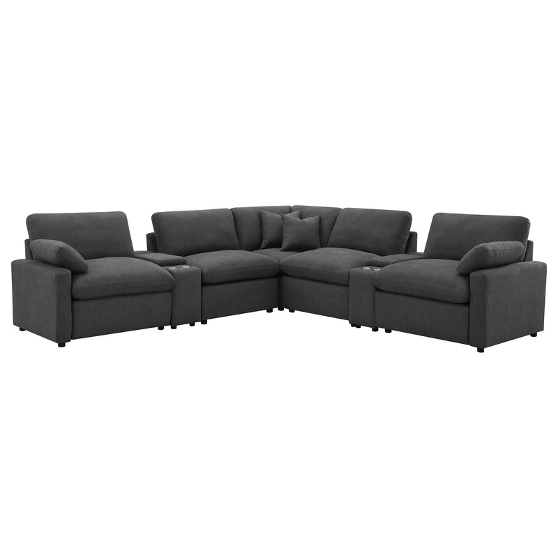 Collins Black & White Reclining Sectional