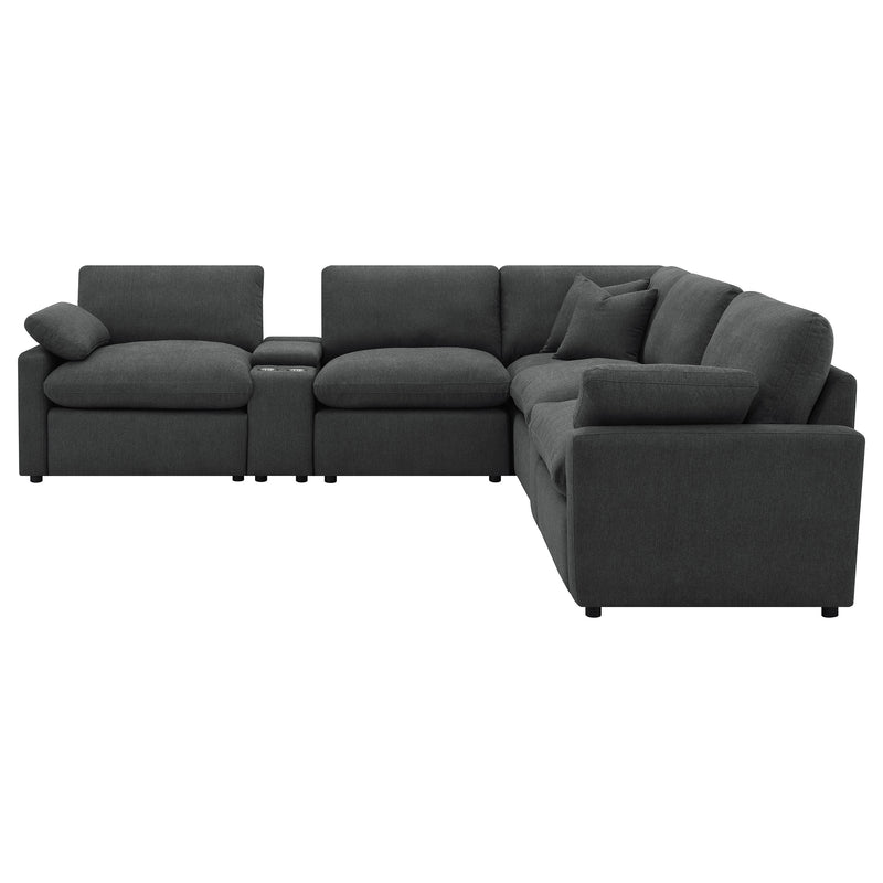 Collins Black & White Reclining Sectional