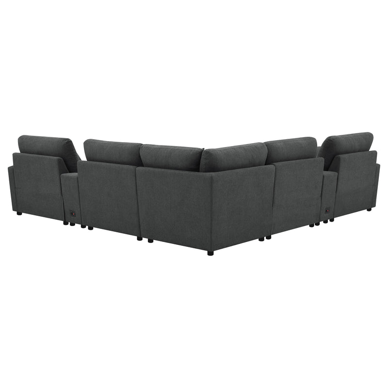 Collins Black & White Reclining Sectional