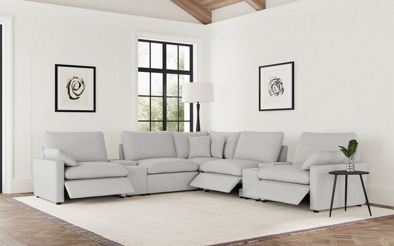 Collins Black & White Reclining Sectional