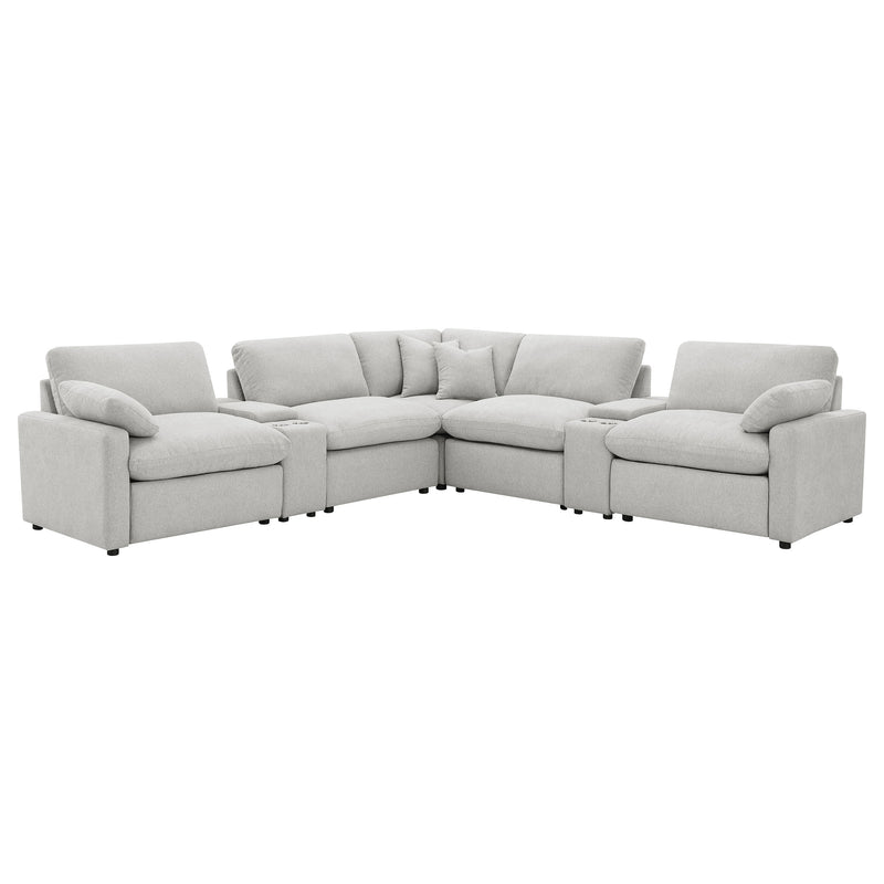 Collins Black & White Reclining Sectional