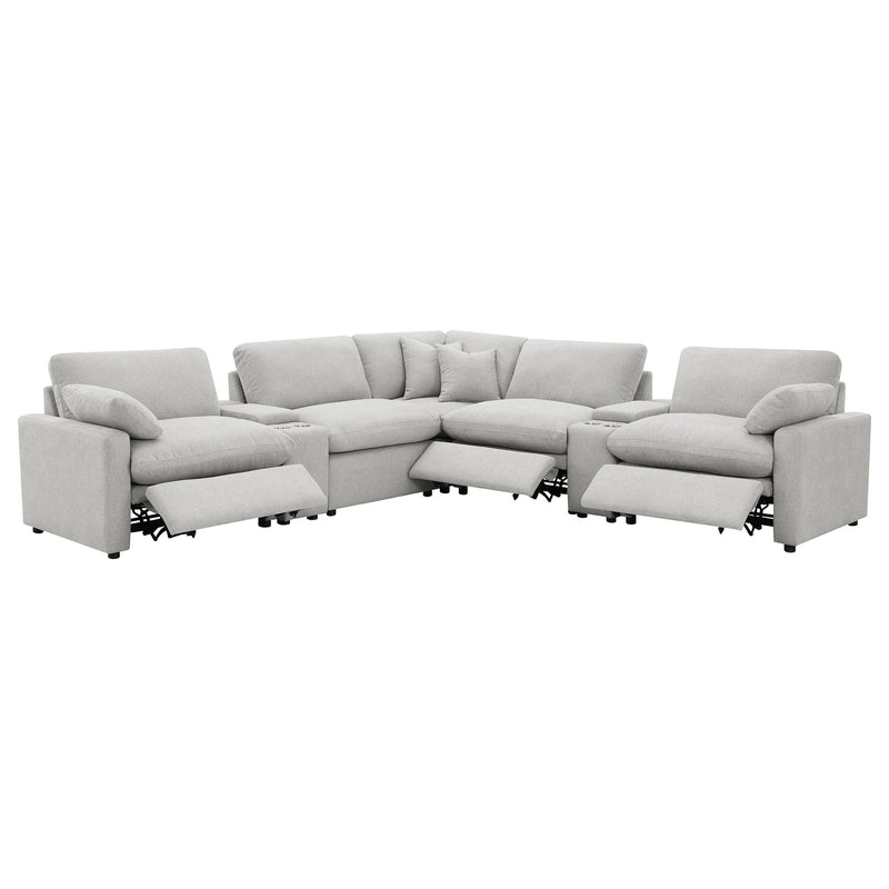 Collins Black & White Reclining Sectional