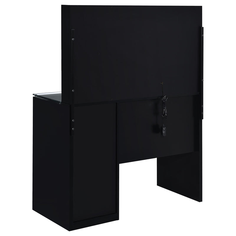 Flora 2-drawer Vanity Set with LED Mirror High Gloss