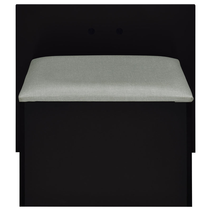 Flora 2-drawer Vanity Set with LED Mirror High Gloss