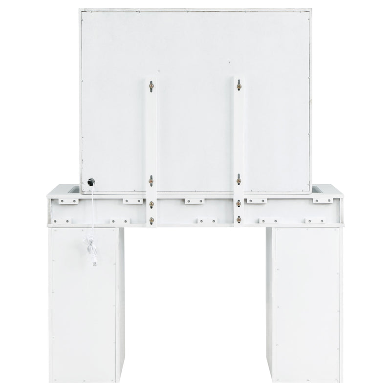 Regina Makeup Vanity Table with LED Mirror and Stool