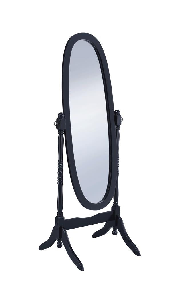Foyet Oval Cheval Mirror Black