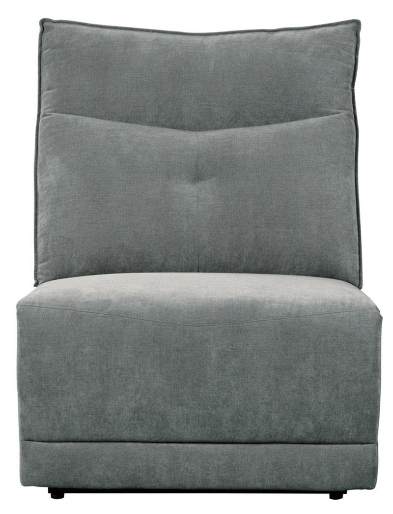 Tesoro Armless Chair in Dark Gray 9509DG-AC