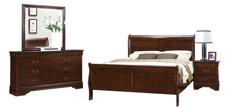 Mayville 2 Drawer Nightstand in Brown Cherry 2147-4