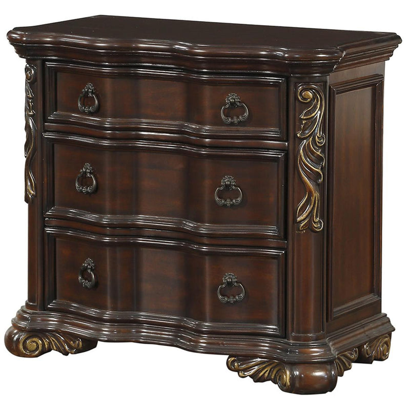 Royal Highlands 3 Drawer Nightstand in Rich Cherry 1603-4