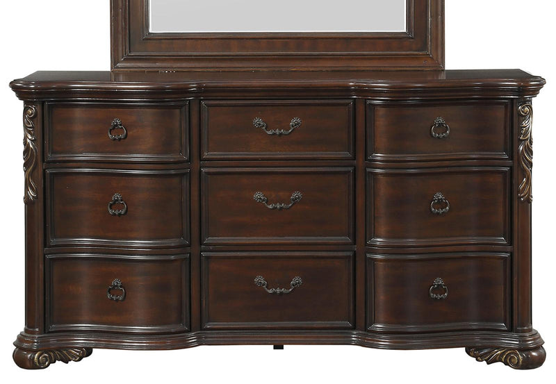 Royal Highlands 9 Drawer Dresser in Rich Cherry 1603-5
