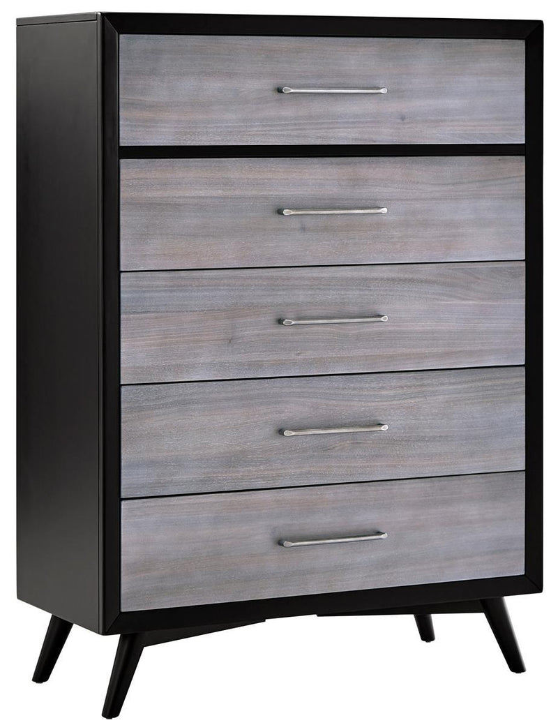 Raku 5 Drawer Chest in Gray 1711-9