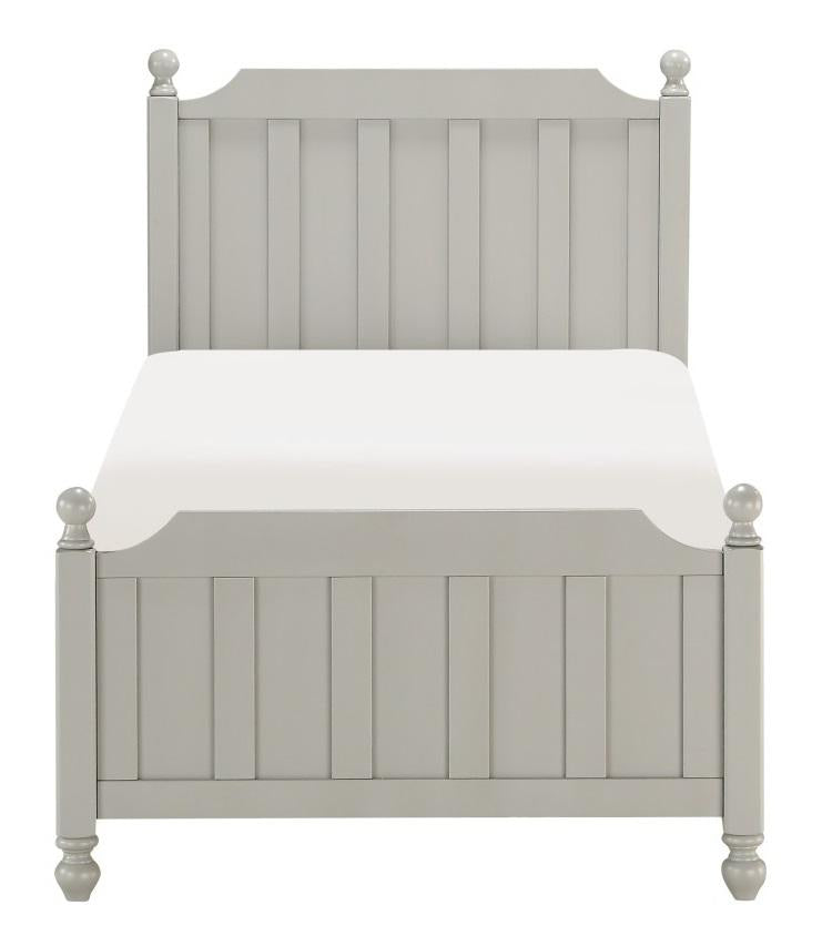 Wellsummer Twin Panel Bed in Gray 1803GYT-1*