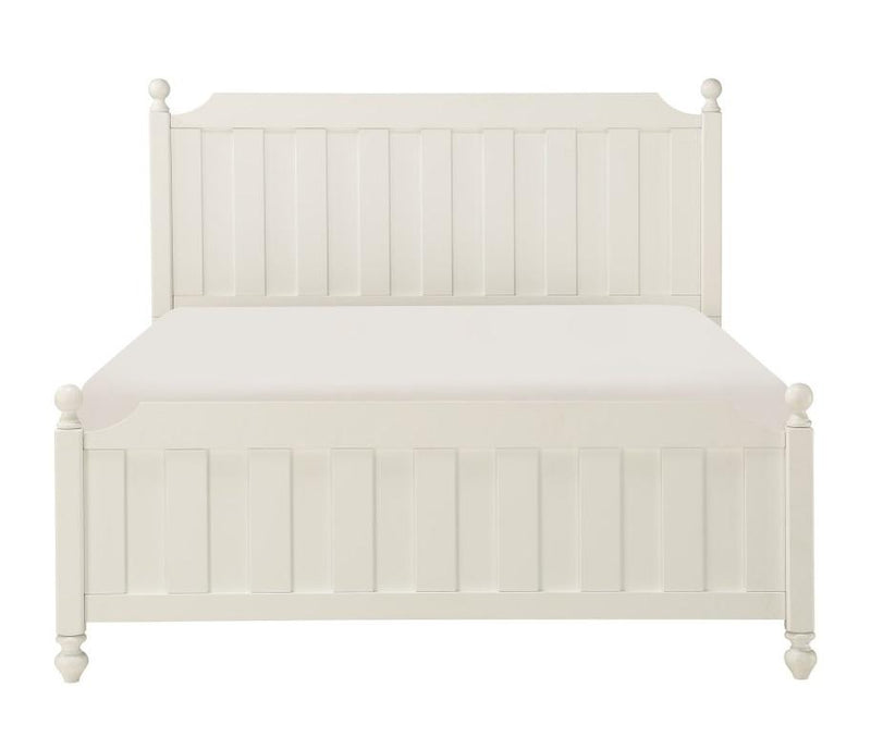 Wellsummer Full Panel Bed in White 1803WF-1*