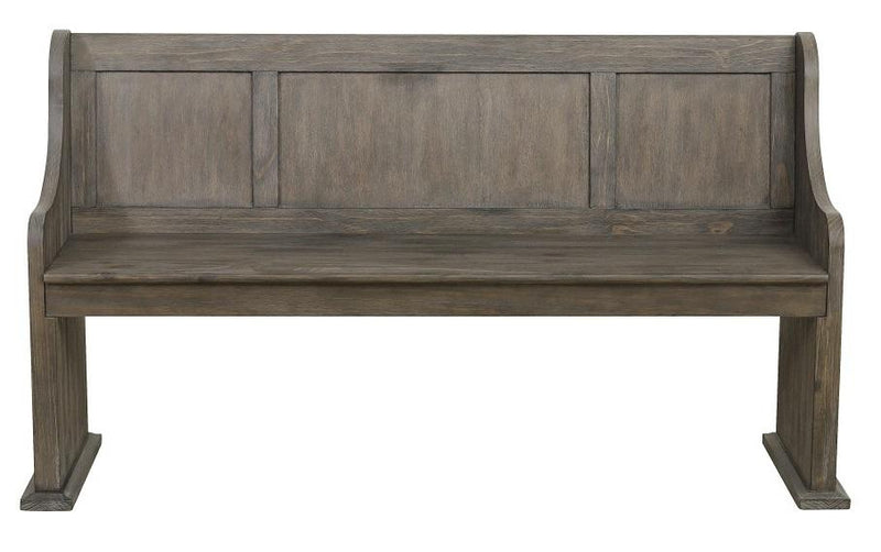 Toulon Bench with Curved Arms in Dark Pewter 5438-14A