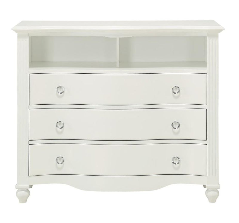 Meghan 3 Drawer Media Chest in White 2058WH-11
