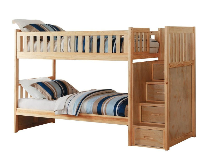 Bartly Bunk Bed w/ Reversible Storage in Natural B2043SB-1*