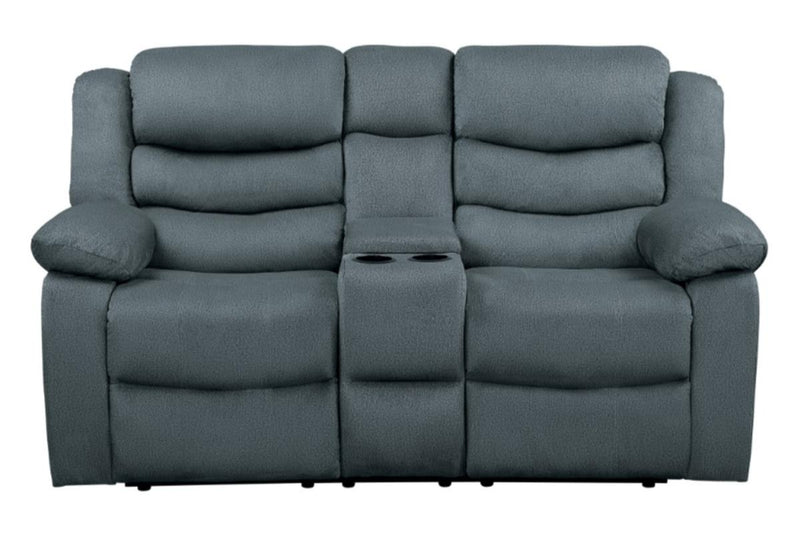 Discus Double Reclining Loveseat in Gray 9526GY-2