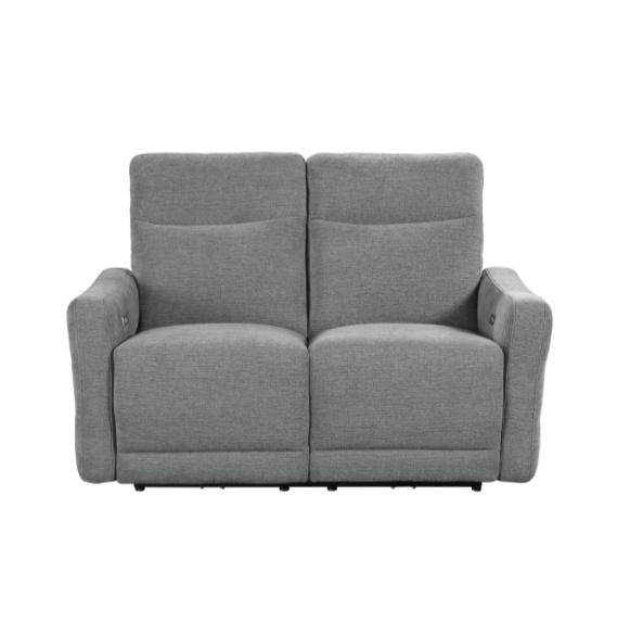 Edition Power Double Lay Flat Reclining Loveseat in Dove Grey 9804DV-2PWH